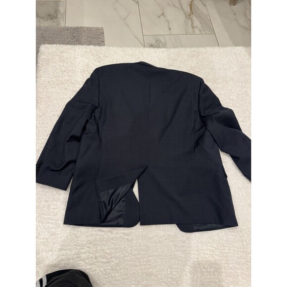 Ralph Lauren Windowpane Suit Blue 46R / 38W x 29L Wool EXCELLENT Condition Navy - Picture 12 of 14